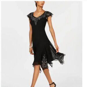 J KARA Embellished Handkerchief Dress Size 12